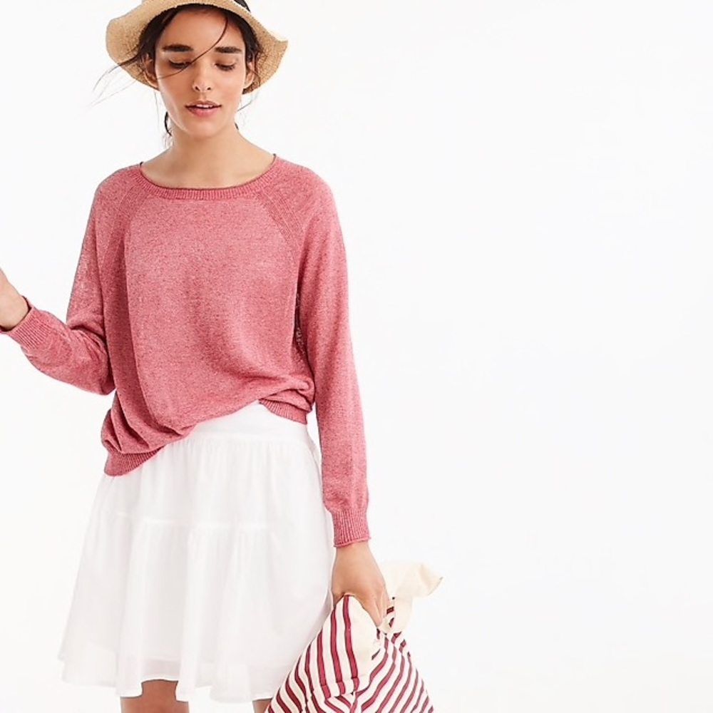 Jcrew Green Metallic Sweater